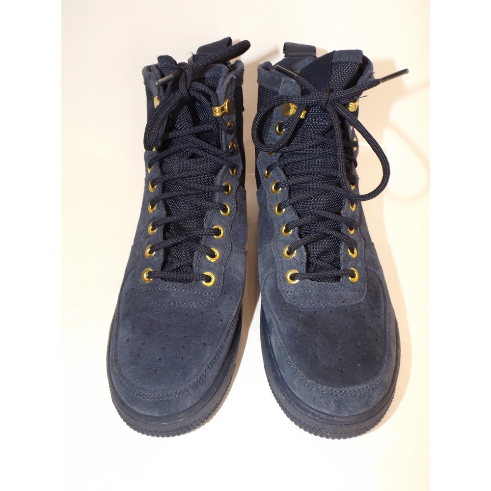 Nike SF AFl High Men's Navy/ Gold Goddess of Victory - Men's size 7.5 - Picture 7 of 13